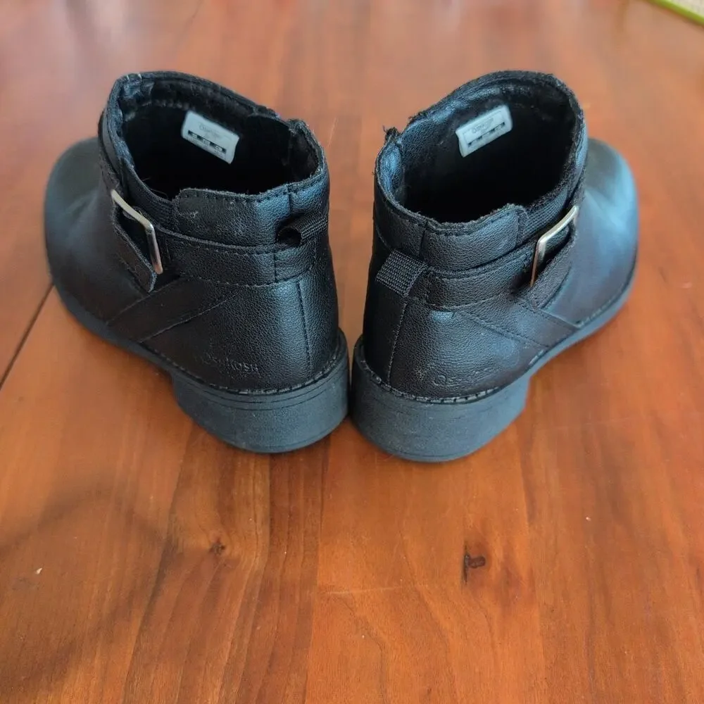 OshKosh Girls Boots - Black and Tan and cat and Jack brown boots - sz 12 bundle